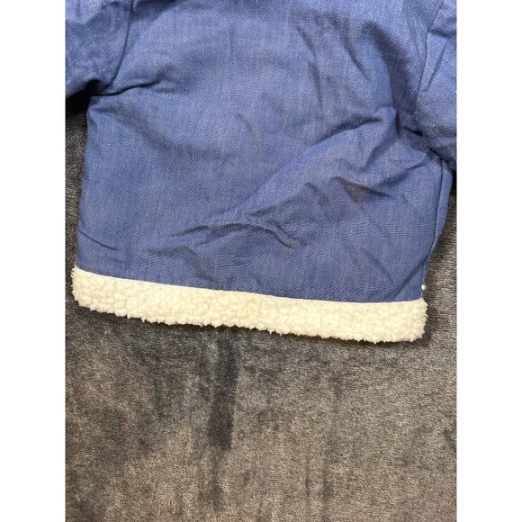 Vintage 1970's Quiltex Demin-look and Faux Fur Coat with Heart Applique and Rick - Picture 8 of 9